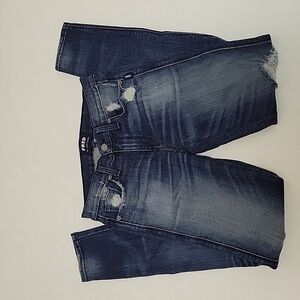 Fred by Fred Segal perfect skinny blue jeans, destructed women's sz 26